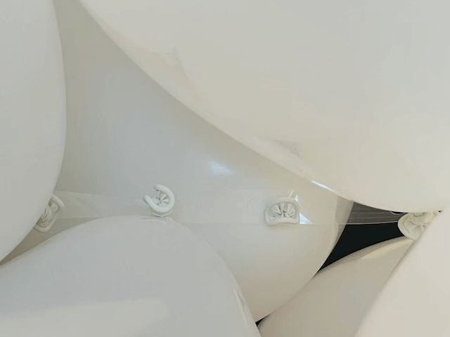 white balloon garland
