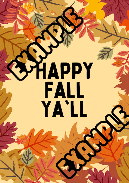 happy fall yall printable