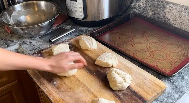 rolling bagel shapes